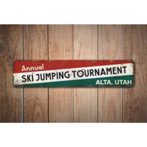 Ski-Jumping-Sign-Premium-Quality-Rustic-Metal-Sign-Images