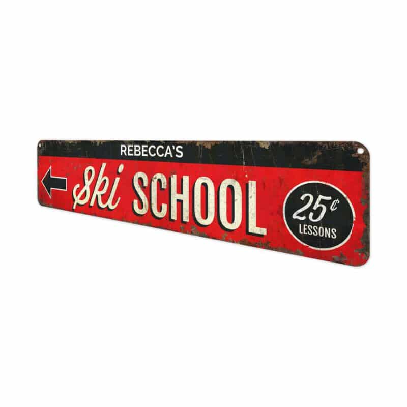 Ski-School-Sign-Premium-Quality-Rustic-Metal-Sign-4