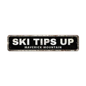 Ski-Tips-Up-Premium-Quality-Rustic-Metal-Sign-2