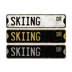 Skiing-Sign-Premium-Quality-Rustic-Metal-Sign-2