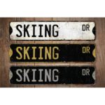 Skiing-Sign-Premium-Quality-Rustic-Metal-Sign-Images