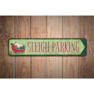 Sleigh-Parking-Sign-Premium-Quality-Rustic-Metal-Sign-Images