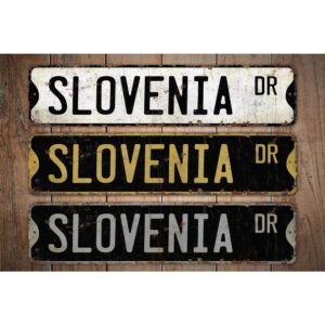 Slovenia-Premium-Quality-Rustic-Metal-Sign-Images