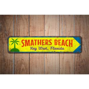 Smathers-Beach-Sign-Premium-Quality-Rustic-Metal-Sign-Images