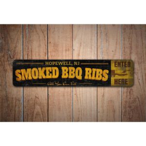 Smoked-BBQ-Ribs-Sign-Premium-Quality-Rustic-Metal-Sign-Images-1