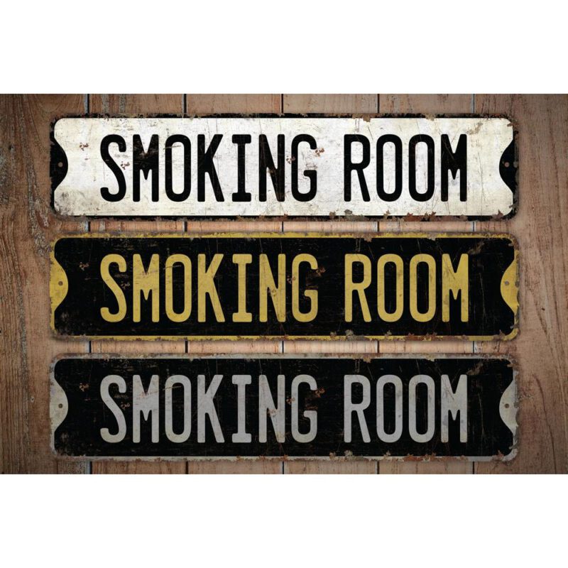 Smoking-Room-Premium-Quality-Rustic-Metal-Sign-Images