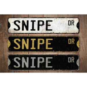 Snipe-Premium-Quality-Rustic-Metal-Sign-Images