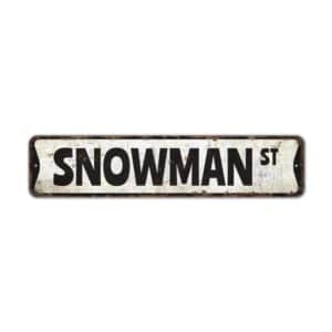 Snowman-Street-Sign-Premium-Quality-Rustic-Metal-Sign-2