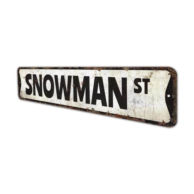 Snowman-Street-Sign-Premium-Quality-Rustic-Metal-Sign-4