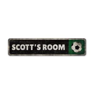 Soccer-Kids-Door-Sign-Premium-Quality-Rustic-Metal-Sign-2