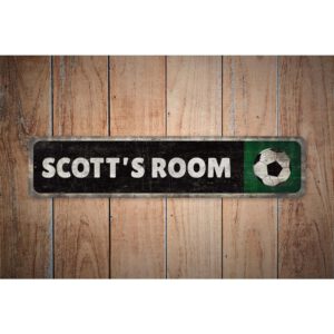 Soccer-Kids-Door-Sign-Premium-Quality-Rustic-Metal-Sign-Images