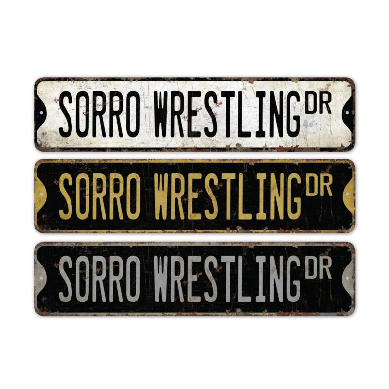 Sorro-Wrestling-Premium-Quality-Rustic-Metal-Sign-2