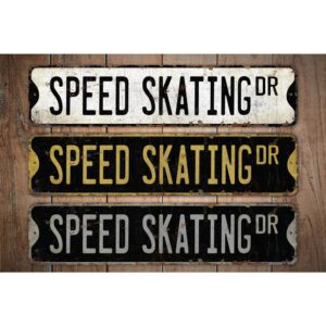 Speed-Skating-Premium-Quality-Rustic-Metal-Sign-Images