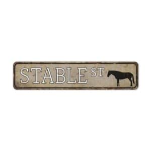 Stable-Street-Sign-Premium-Quality-Rustic-Metal-Sign-2