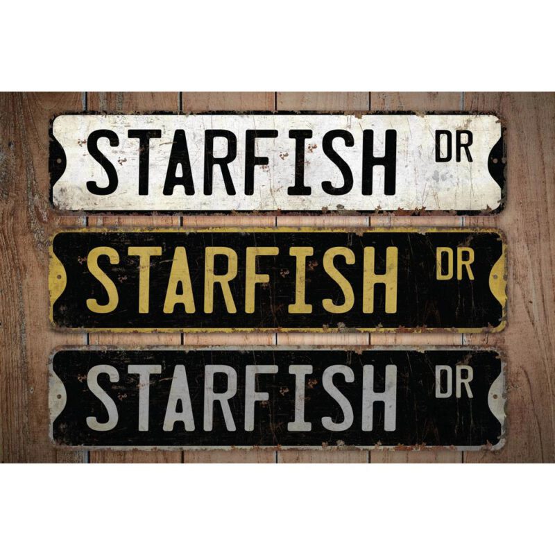 Starfish-Premium-Quality-Rustic-Metal-Sign-Images