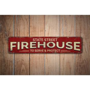 State-Fire-House-Premium-Quality-Rustic-Metal-Sign-Images