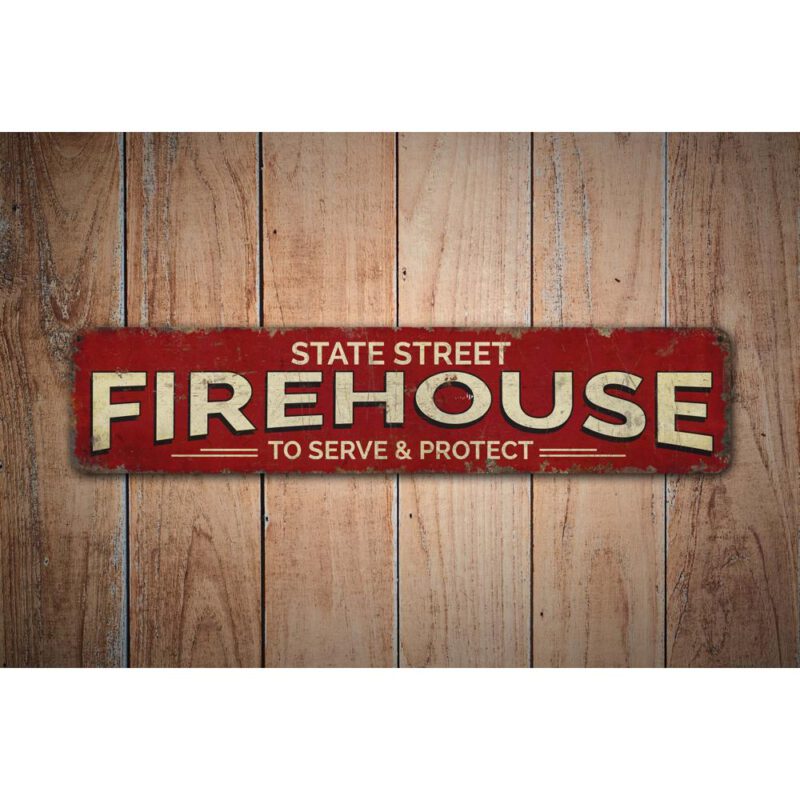 State-Fire-House-Premium-Quality-Rustic-Metal-Sign-Images