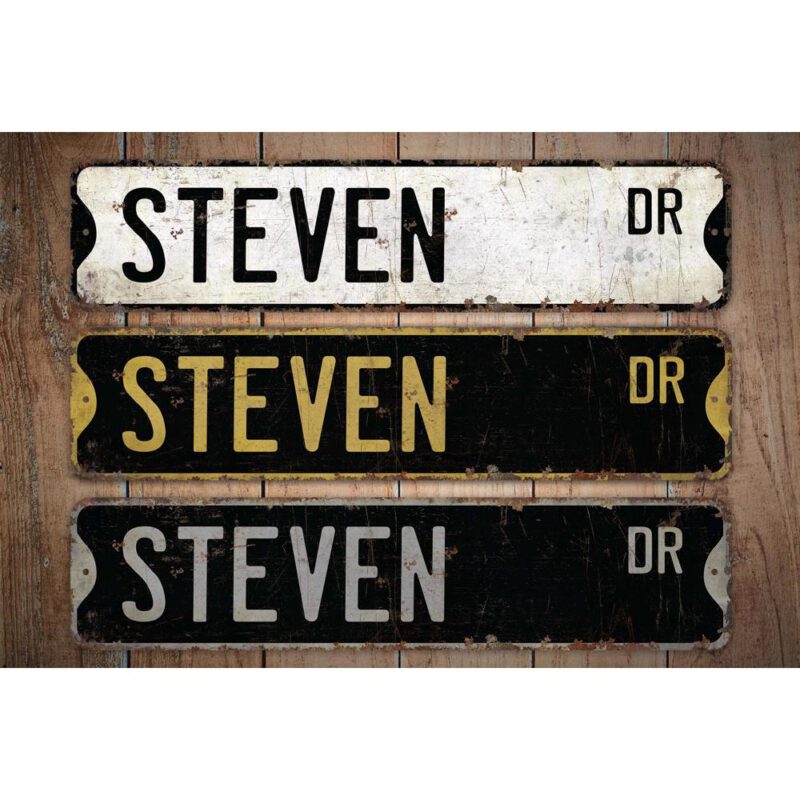 Steven-Name-Sign-Premium-Quality-Rustic-Metal-Sign-Images