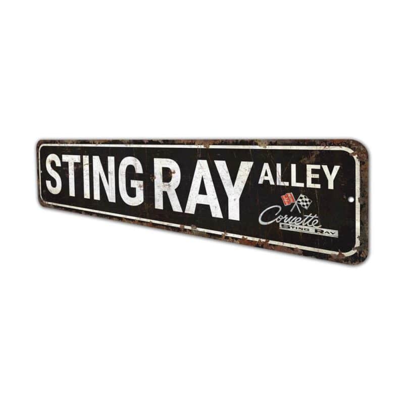 Sting-Ray-Alley-Sign-Premium-Quality-Rustic-Metal-Sign-4