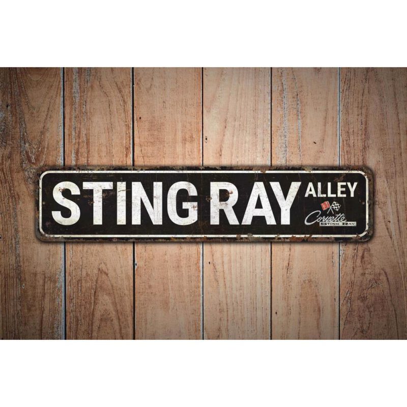 Sting-Ray-Alley-Sign-Premium-Quality-Rustic-Metal-Sign-Images