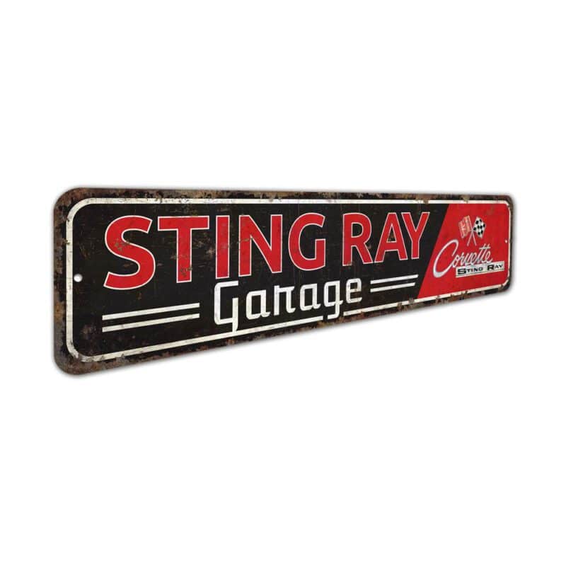 Sting-Ray-Garage-Sign-Premium-Quality-Rustic-Metal-Sign-3