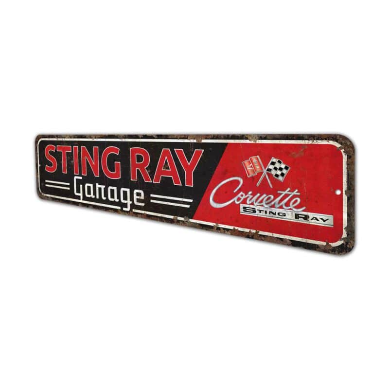 Sting-Ray-Garage-Sign-Premium-Quality-Rustic-Metal-Sign-4