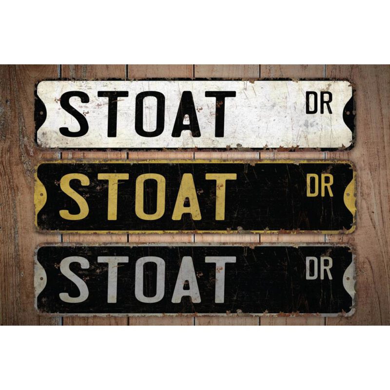 Stoat-Premium-Quality-Rustic-Metal-Sign-Images