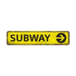 Subway-Arrow-Sign-Premium-Quality-Rustic-Metal-Sign-2