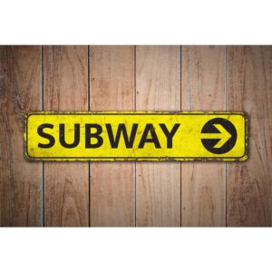 Subway-Arrow-Sign-Premium-Quality-Rustic-Metal-Sign-Images