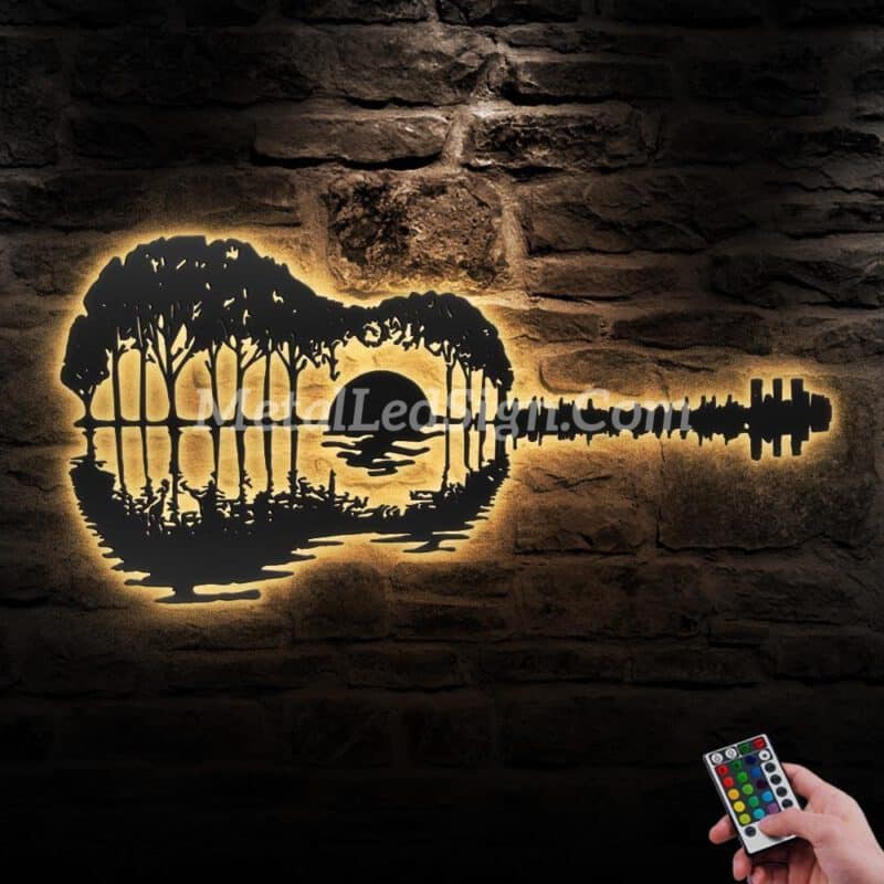 Sunset-Guitar-Player-Metal-Wall-Art-Led-Light-Images-1