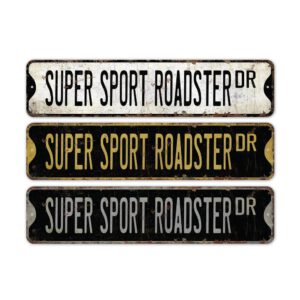 Super-Sport-Roadster-Premium-Quality-Rustic-Metal-Sign-2