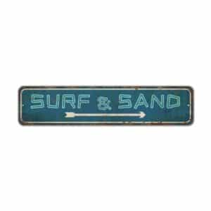 Surf-And-Sand-Sign-Premium-Quality-Rustic-Metal-Sign-2