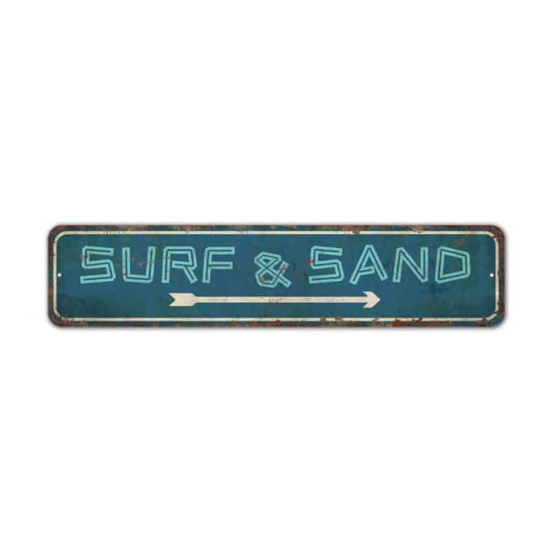 Surf-And-Sand-Sign-Premium-Quality-Rustic-Metal-Sign-2