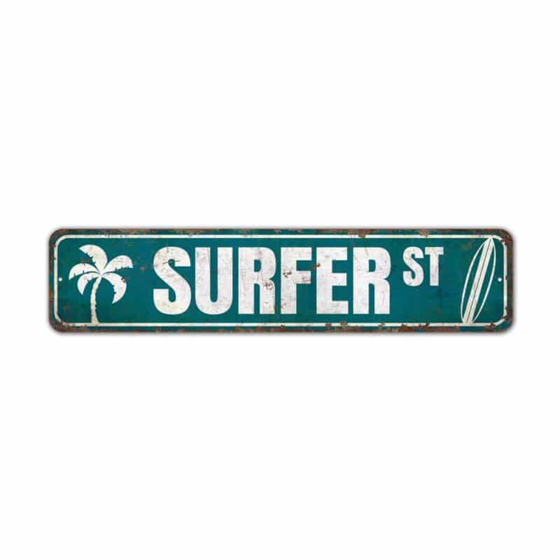 Surfer-Street-Sign-Premium-Quality-Rustic-Metal-Sign-2