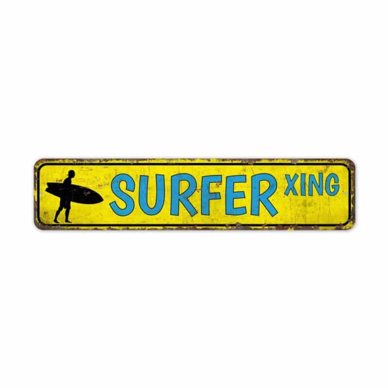 Surfer-Xing-Sign-Premium-Quality-Rustic-Metal-Sign-2