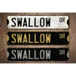 Swallow-Premium-Quality-Rustic-Metal-Sign-Images