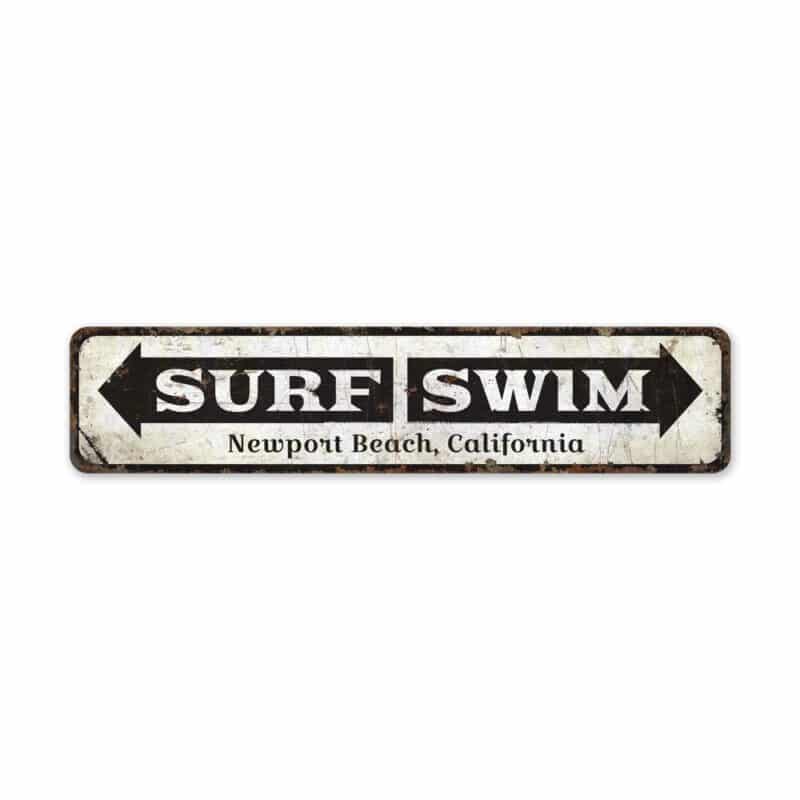 Swim-Surf-Sign-Premium-Quality-Rustic-Metal-Sign-2