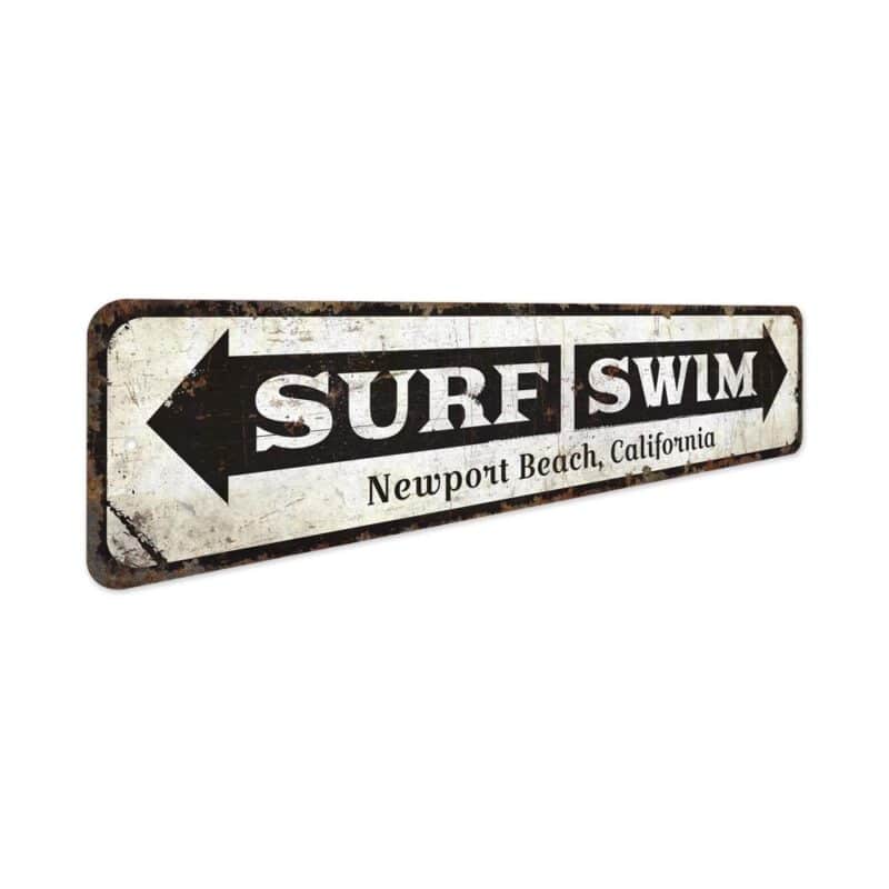 Swim-Surf-Sign-Premium-Quality-Rustic-Metal-Sign-3