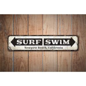 Swim-Surf-Sign-Premium-Quality-Rustic-Metal-Sign-Images