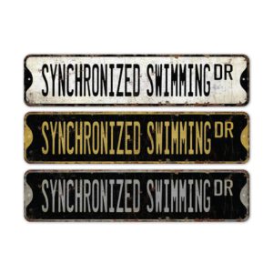 Synchronized-Swimming-Premium-Quality-Rustic-Metal-Sign-2