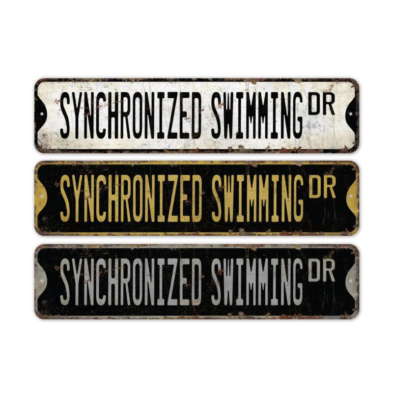 Synchronized-Swimming-Premium-Quality-Rustic-Metal-Sign-2