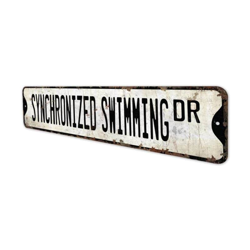 Synchronized-Swimming-Premium-Quality-Rustic-Metal-Sign-4