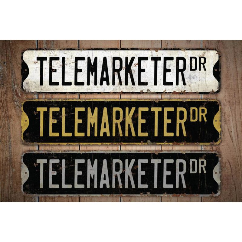 Telemarketer-Premium-Quality-Rustic-Metal-Sign-Images