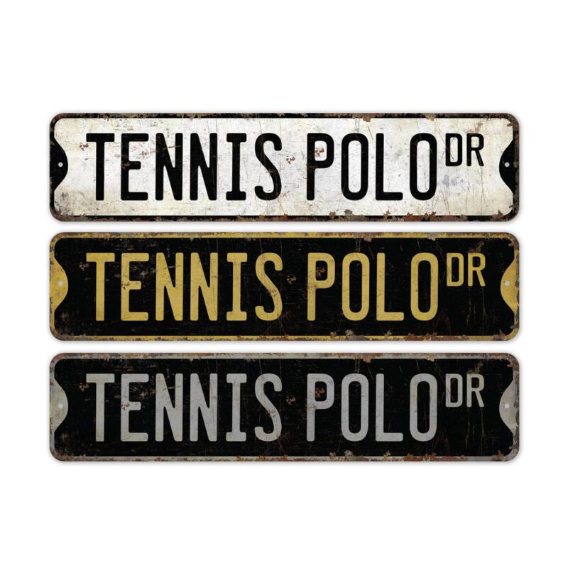 Tennis-Polo-Premium-Quality-Rustic-Metal-Sign-2