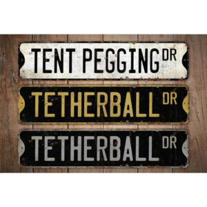 Tent-Pegging-Premium-Quality-Rustic-Metal-Sign-Images