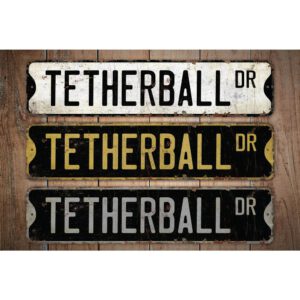 Tetherball-Premium-Quality-Rustic-Metal-Sign-Images