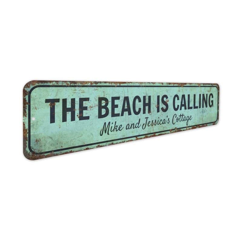 The-Beach-Is-Calling-Premium-Quality-Rustic-Metal-Sign-3