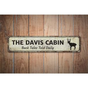 The-Davis-Cabin-Premium-Quality-Rustic-Metal-Sign-Images