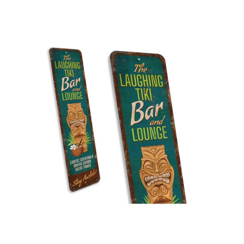 The-Laughing-Tiki-Bar-Premium-Quality-Rustic-Metal-Sign-3