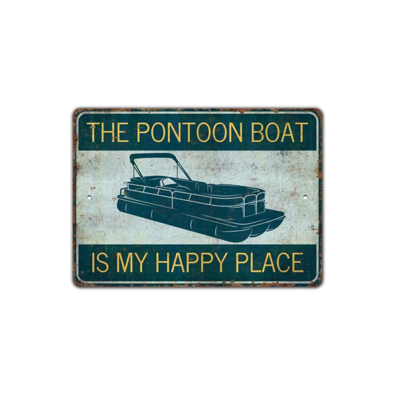 The-Pontoon-Boat-Premium-Quality-Rustic-Metal-Sign-2